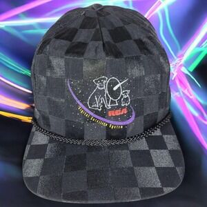 Rare 1990s Old Vintage RCA Digital Satellite System RCA Nipper Dog Space Hat Cap